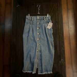 We the Free by Free people Denim button front Skirt